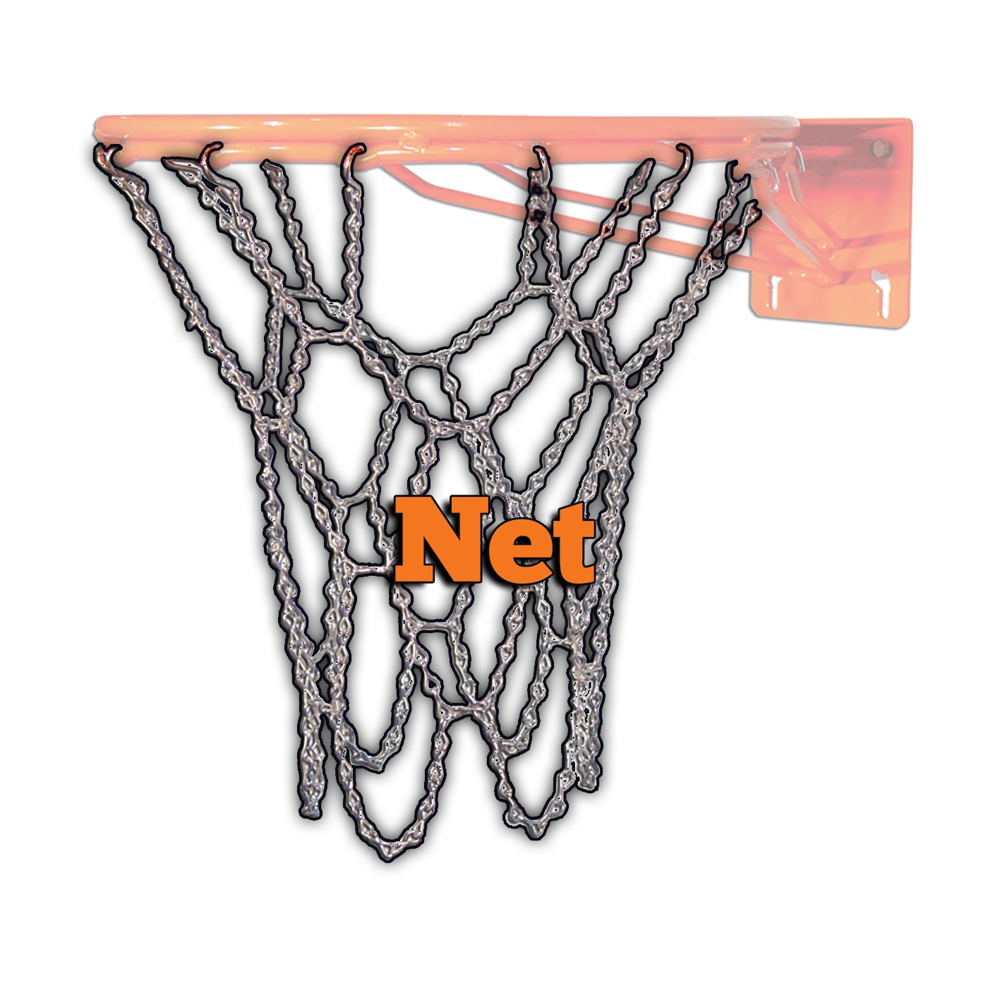 Basketball goal with chain net